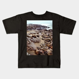 South African Fur Seal Colony Kids T-Shirt